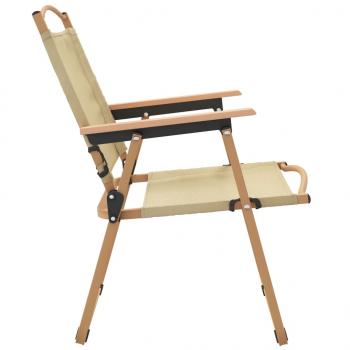 Campingstühle 2 Stk. Beige 54x55x78 cm Oxford-Gewebe