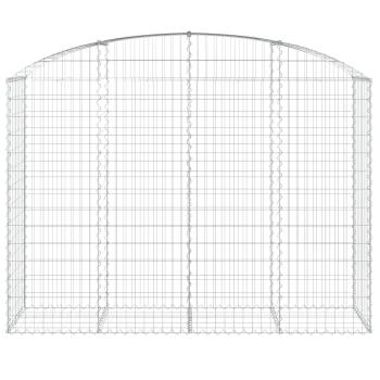 Gabione mit Hochbogen 200x50x140/160 cm Verzinktes Eisen