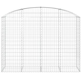 Gabione mit Hochbogen 200x50x140/160 cm Verzinktes Eisen