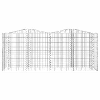 Gabionen-Hochbeet mit Hochbogen 200x50x100 cm Verzinktes Eisen
