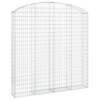 Gabione mit Hochbogen 200x30x200/220 cm Verzinktes Eisen