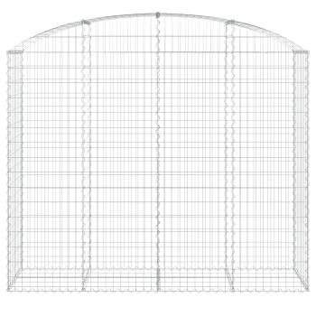 Gabione mit Hochbogen 200x50x160/180 cm Verzinktes Eisen