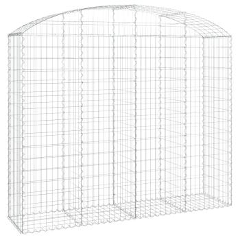 Gabione mit Hochbogen 200x50x160/180 cm Verzinktes Eisen