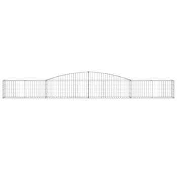 Gabione mit Hochbogen 400x30x40/60 cm Verzinktes Eisen