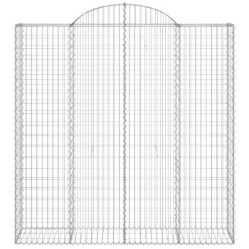 Gabione mit Hochbogen 200x50x200/220 cm Verzinktes Eisen