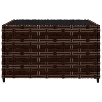 3-tlg. Garten-Lounge-Set mit Kissen Braun Poly Rattan