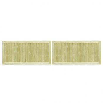 ARDEBO.de - Gartentore 2 Stk. Kiefernholz Imprägniert 300x75 cm