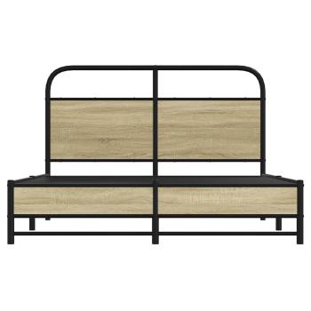 Bettgestell ohne Matratze 140x190 cm Sonoma-Eiche Holzwerkstoff