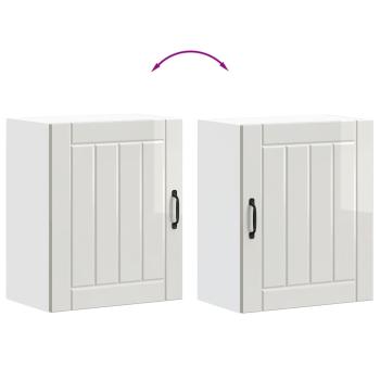 Küchen-Hängeschrank Lucca Hochglanz-Weiß Holzwerkstoff