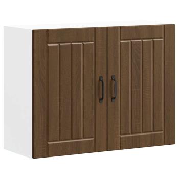 ARDEBO.de - Küchen-Hängeschrank Lucca Braun Eichen-Optik Holzwerkstoff