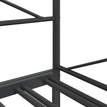 Tagesbett Ausziehbar ohne Matratze Schwarz 107x203 cm Stahl