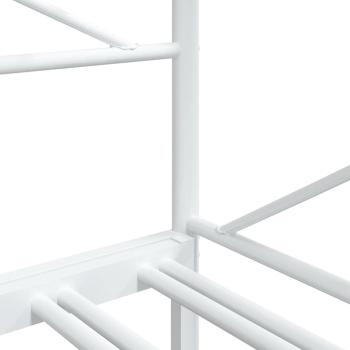 Tagesbett Ausziehbar ohne Matratze Weiß 75x190 cm Stahl