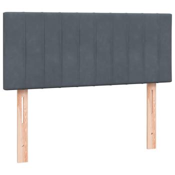 Boxspringbett mit Matratze Dunkelgrau 120x210 cm Samt