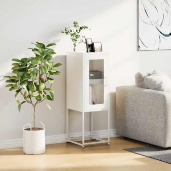 ARDEBO.de - Sideboard Weiß 36x39x107 cm Kaltgewalzter Stahl