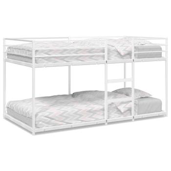 Etagenbett ohne Matratze Weiß 80x200 cm Stahl