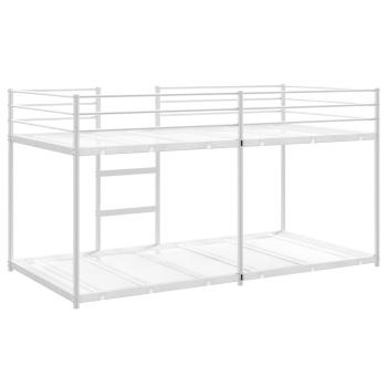Etagenbett ohne Matratze Weiß 80x200 cm Stahl