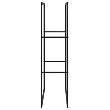 Brennholzregal Schwarz 55x30x116 cm Stahl