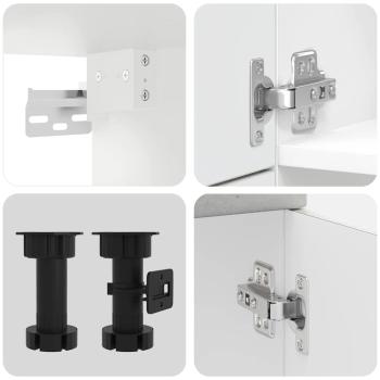 ARDEBO.de - 7-tlg. Küchenschrank-Set Kalmar Betongrau Holzwerkstoff