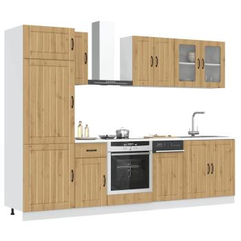 ARDEBO.de - 8-tlg. Küchenschrank-Set Kalmar Artisan-Eiche Holzwerkstoff