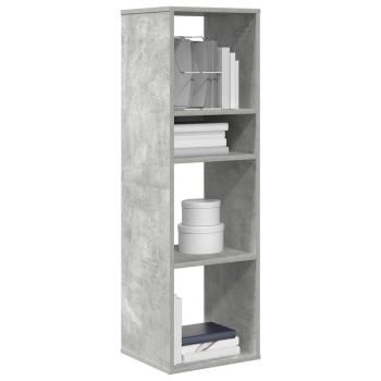 ARDEBO.de - Bücherregal Betongrau 34x31x112 cm Holzwerkstoff