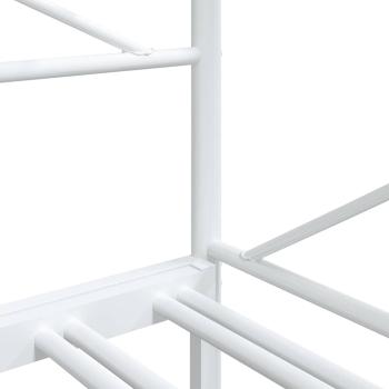 Tagesbett Ausziehbar ohne Matratze Weiß 90x190 cm Stahl