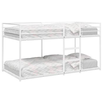 ARDEBO.de - Etagenbett ohne Matratze Weiß 90x200 cm Stahl