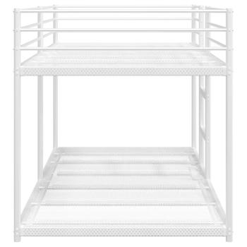 Etagenbett ohne Matratze Weiß 90x200 cm Stahl
