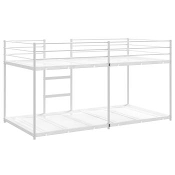 Etagenbett ohne Matratze Weiß 90x200 cm Stahl