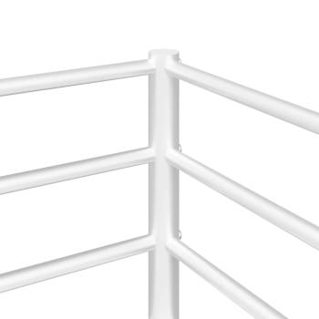 Etagenbett ohne Matratze Weiß 90x200 cm Stahl