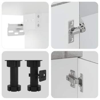 14-tlg. Küchenschrank-Set Lucca Grau Sonoma Holzwerkstoff