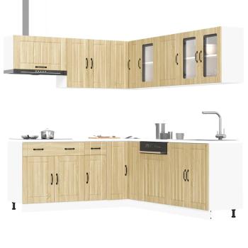 ARDEBO.de - 11-tlg. Küchenschrank-Set Lucca Sonoma-Eiche Holzwerkstoff