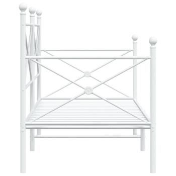Tagesbett ohne Matratze Weiß 75x190 cm Stahl