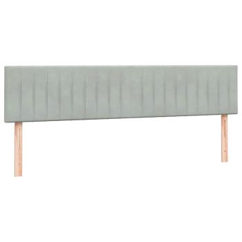 Boxspringbett mit Matratze Hellgrau 180x210 cm Samt