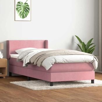 ARDEBO.de - Boxspringbett mit Matratze Rosa 90x220 cm Samt