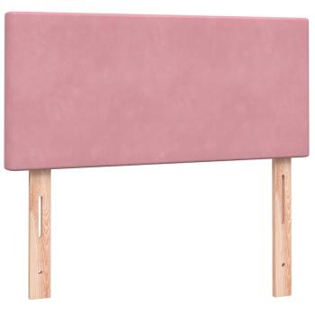 Boxspringbett mit Matratze Rosa 90x220 cm Samt