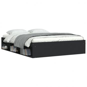 Bettgestell Schwarz 140x190 cm