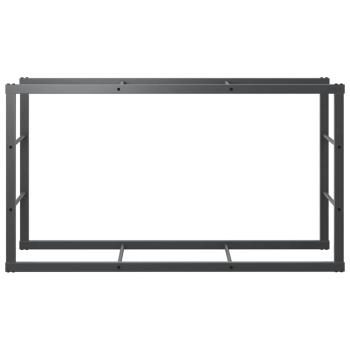 Brennholzregal Schwarz 110x30x61 cm Stahl