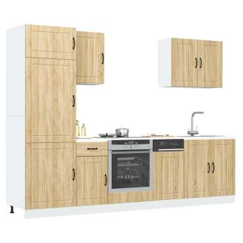 ARDEBO.de - 7-tlg. Küchenschrank-Set Kalmar Sonoma-Eiche Holzwerkstoff