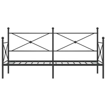 Etagenbett ohne Matratze Schwarz 90x200 cm Stahl