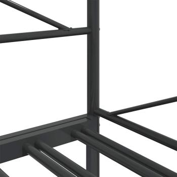 Tagesbett Ausziehbar ohne Matratze Schwarz 100x200 cm Stahl