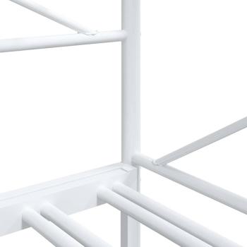 Tagesbett Ausziehbar ohne Matratze Weiß 90x200 cm Stahl