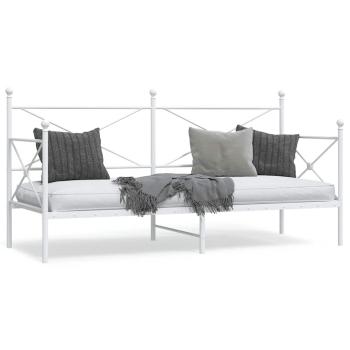 ARDEBO.de - Tagesbett ohne Matratze Weiß 80x200 cm Stahl