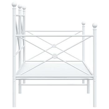 Tagesbett ohne Matratze Weiß 80x200 cm Stahl