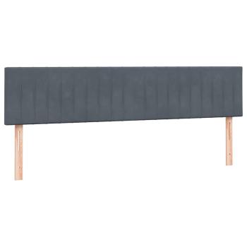 Boxspringbett mit Matratze Dunkelgrau 180x210 cm Samt