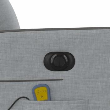 Massagesessel Elektrisch Hellgrau Stoff