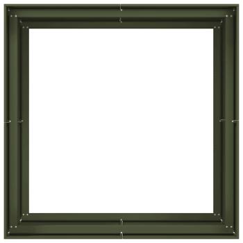 Pflanzgefäß Olivgrün 100x100x80 cm Stahl