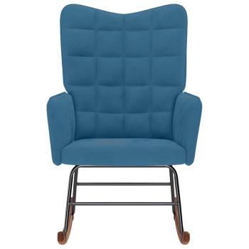 Schaukelstuhl Blau Samt