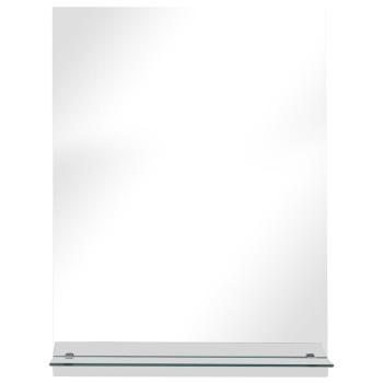 Wandspiegel mit Regal 30×50 cm Hartglas