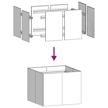 Pflanzgefäß Weiß 100x100x80 cm Stahl