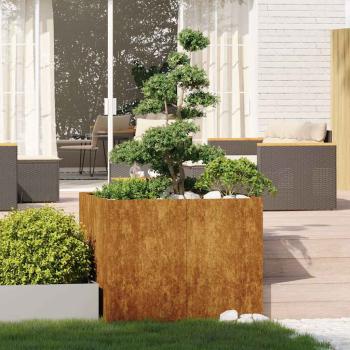 Pflanzkübel Rostig 100x100x80 cm Wetterfester Stahl